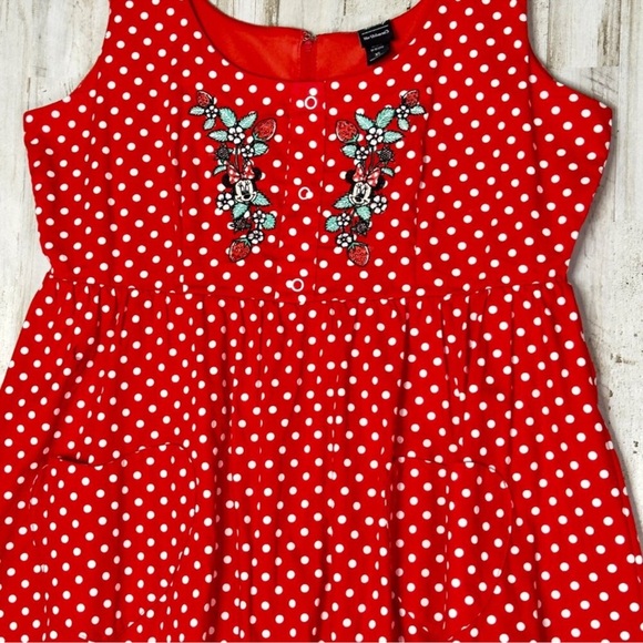 Disney Minnie Mouse Her Universe Red Polka Dot Strawberry Dress 3x - Picture 9 of 15